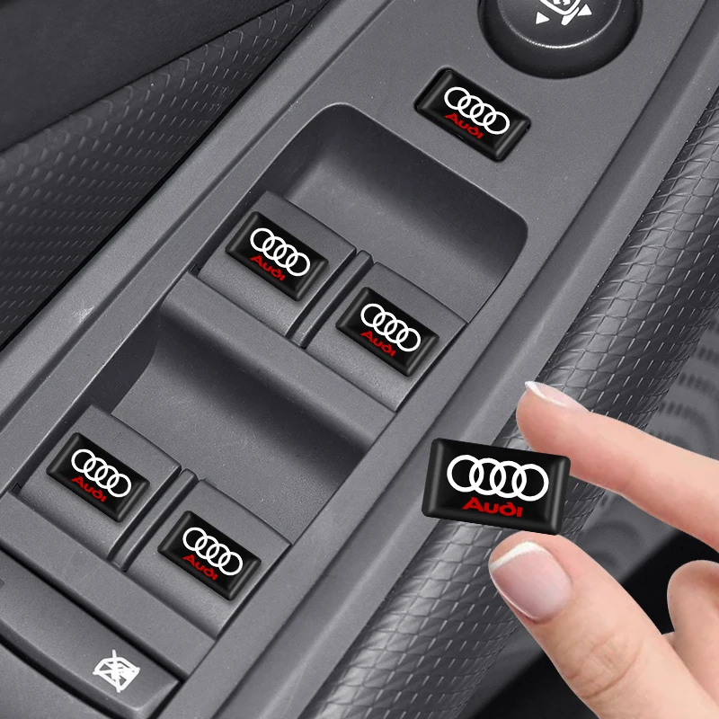 10 قطعة ملصقات الايبوكسي ديكور السيارات الداخلي ملصق مائي لأودي A3 A4 B5 B6 A3 8P 8V 8L A5 A6 C6 C5 A1 A7 A8 Q2 Q3 TT RS3 RS4