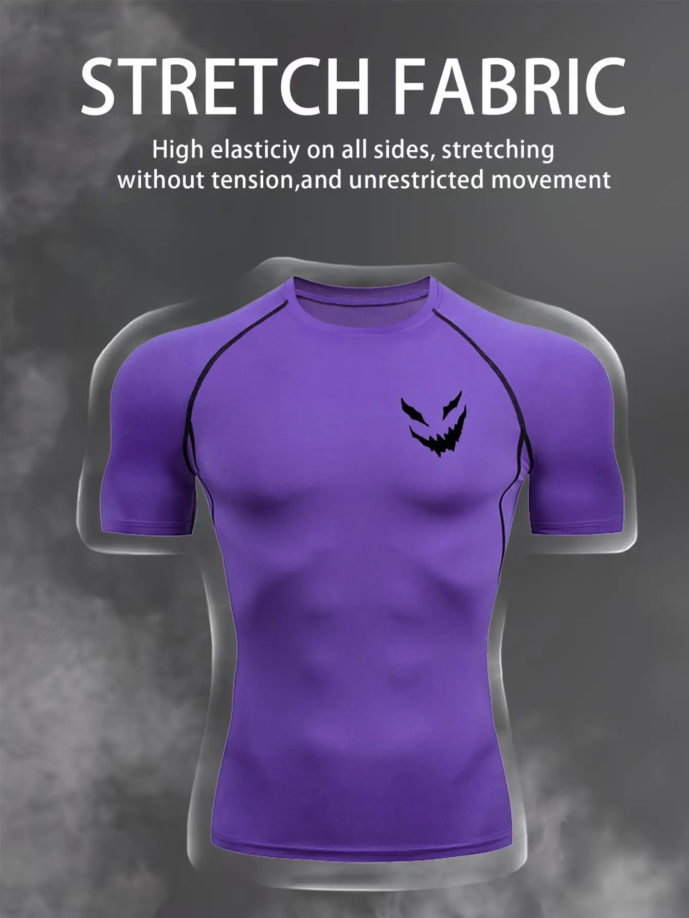 Men's T-Shirts Training Fitness Sports Clothing Gym T-Shirt Tight Running T-Shirt Breathable Compression Tees Quick Drying Tops