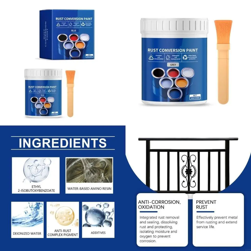 

Versatile Rusts Converter Paint Metal Rusts Inhibitor Paint Upgrades for Metal X37F