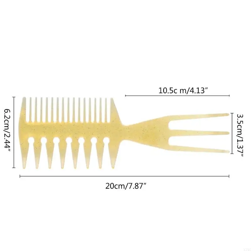 X7XC 레트로 남성용 오일 헤드 빗 양면 이발 모양 질감 빗 Detangling 헤어 스타일 스타일링 도구 남성용