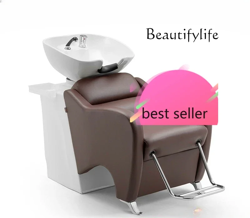 سرير شامبو من MM QBarber Shop، سرير نصف مستلق لصالون الشعر، سرير دافق خاص لمتجر السبا، سرير شامبو لمتجر التجميل #1