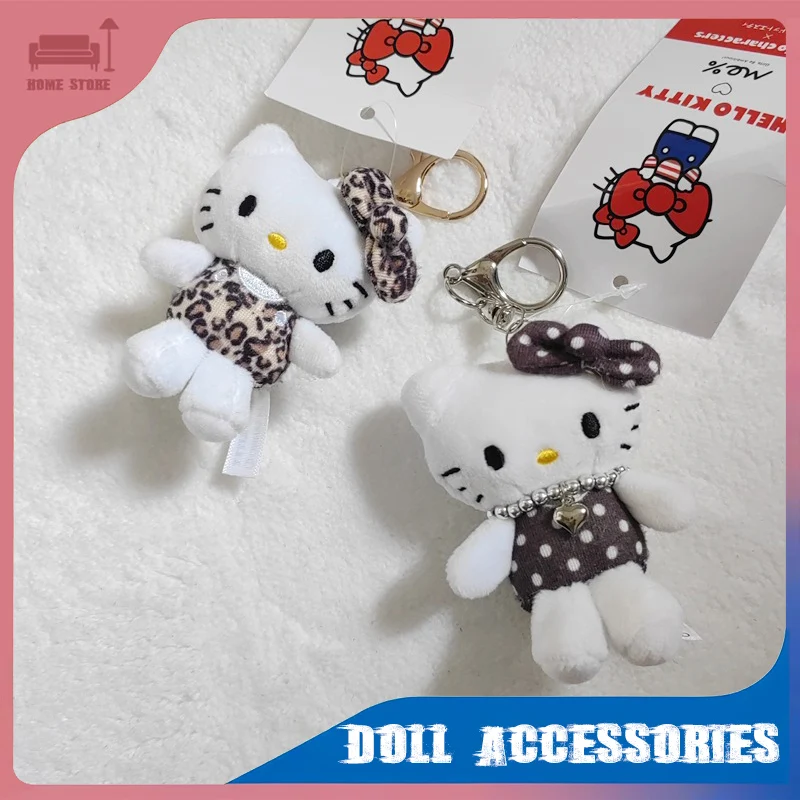 

Cute Hello Kitty Plush Keychain Pendant Doll Kawaii Sanrio Soft Stuffed Toy Bag Charm Girls Gift Backpack Decoration Accessories