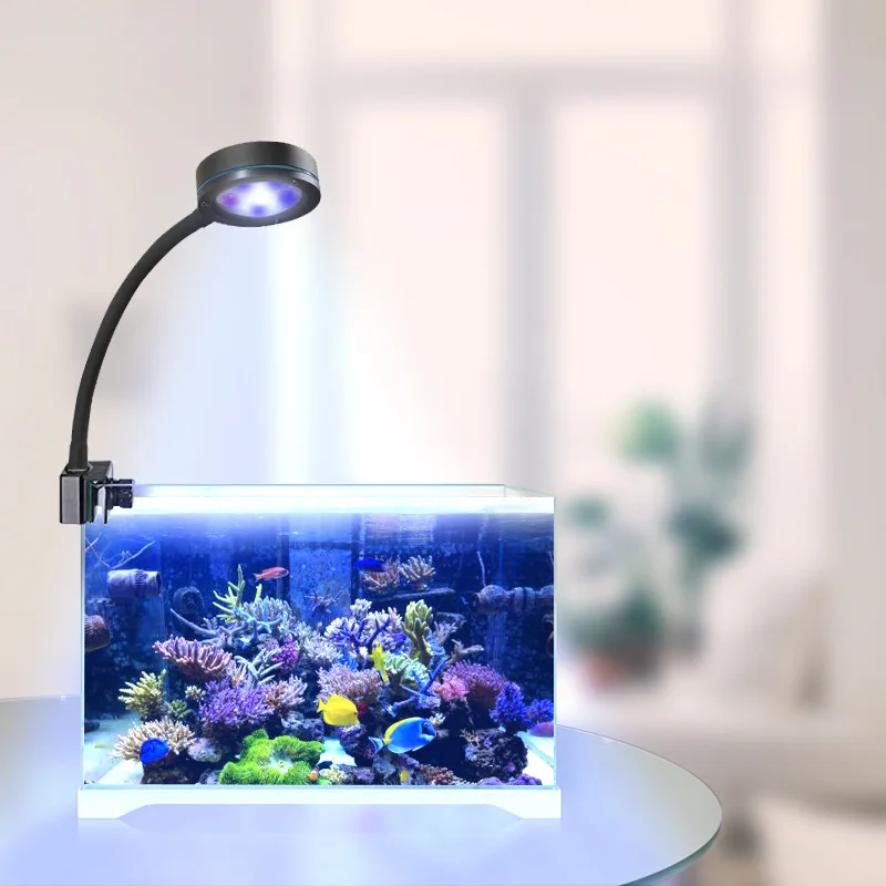 Aquarium LED Light 18W Sea Water Lights 3W Chips Saltwater Lighting Clip-on Lamp Marine Coral Reef Fish Nano Tank