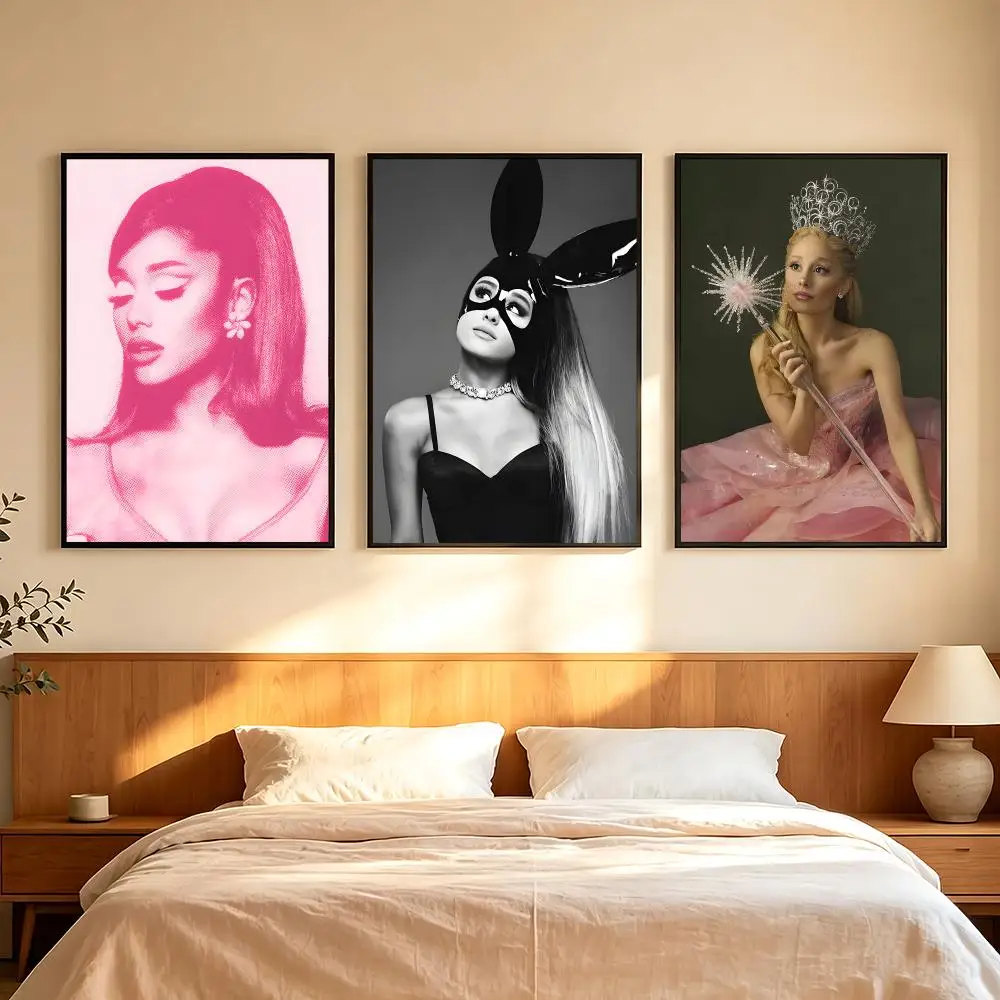 music Ariana Grande Poster Poster HD Printing Comfortable and Fresh Style Wall Art Home Decor Living Room Cafe Gift