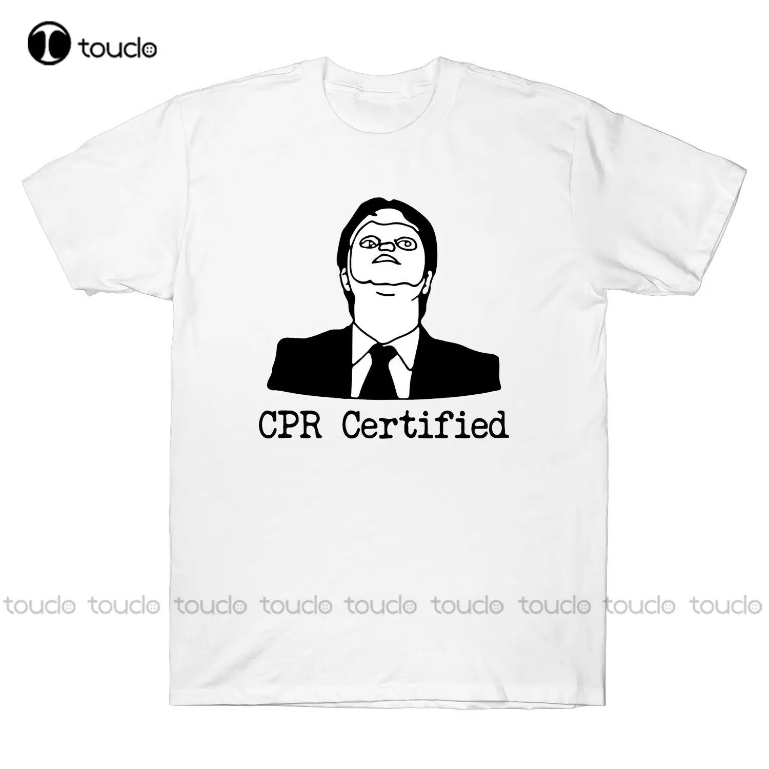 Dwight Schrute Cpr Certified The Office Series Tv Show Funny Men'S T Shirt Tee Golf Shirts Fashion Tshirt Summer New Popular