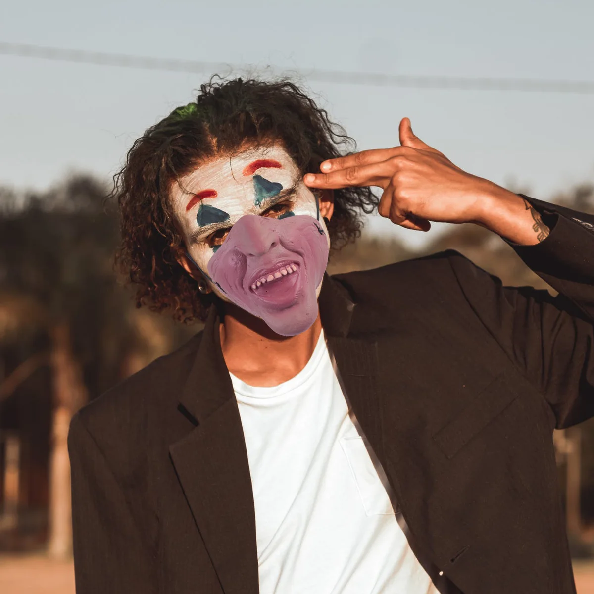 

2Pcs Half Face Mask Vampire Halloween Funny Costume Party mask for Cosplay Event Costume Halloween Funny