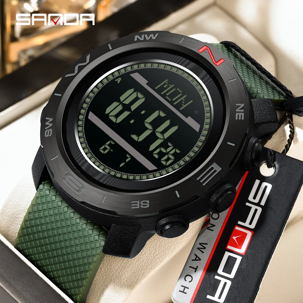 SANDA 5106 Student Electronic Watch Temperature Weather Forecast Outdoor Waterproof Sports Countdown Men's Electronic Watch
