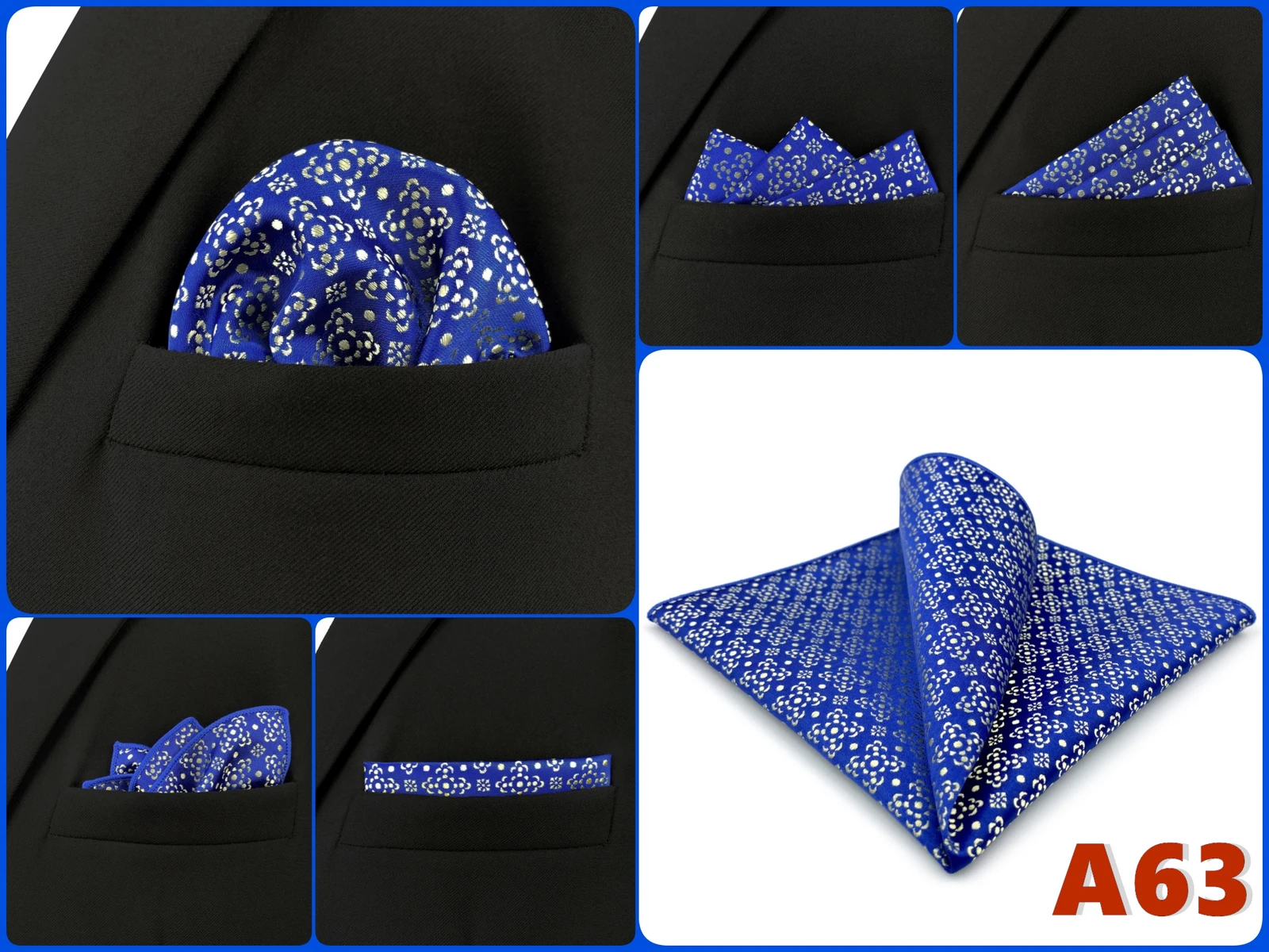 Luxury Mens Pocket Square Handkerchief Multiple Designs Classic Suit Hanky Large Striped Gentlemen Wedding Party Gift for Men
