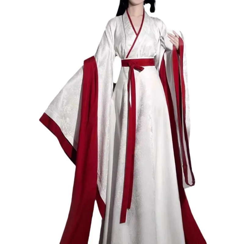 

New Warring States robe, Wei, Jin, Southern and Northern Dynasties Hanfu, with a waist-length straight skirt