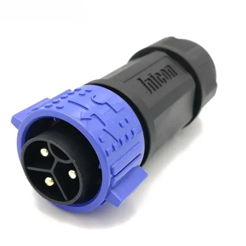 50A M25 Waterproof Connector IP67 2 3 Pin Male Female Connectors 6-18mm 300V High Current Docking Soldering/Screw Lock Wire Plug