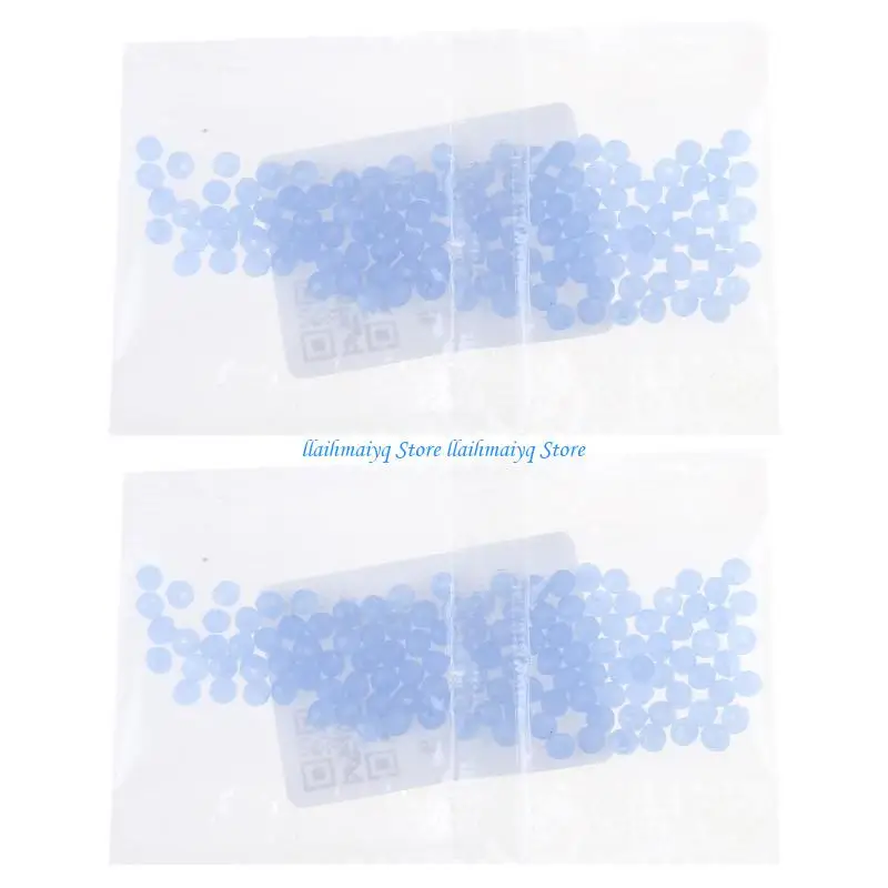 

573B Stylish Handmade Jewelry Glass Beads Functional Round Beads Ornament Delicate Glass Beads for Various Jewelry Making