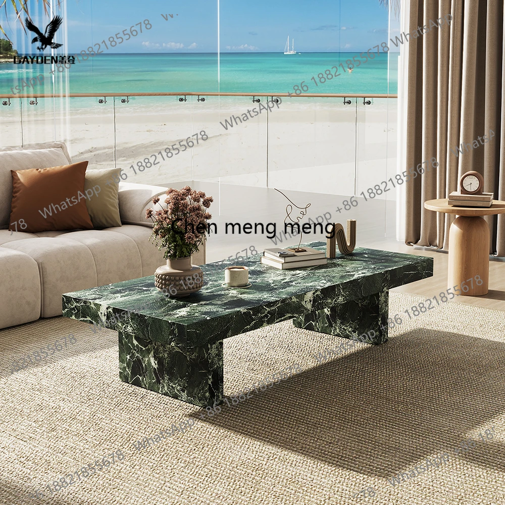 

Medieval Roman rice yellow cutlite slab, light luxury slate, rectangular living room, tea table, coffee table