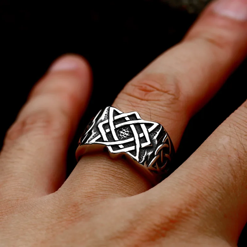 BEIER Viking restore ancient Ring Stainless Steel Viking Celtic Knot Talisman ring For Men Jewelry BR8-970