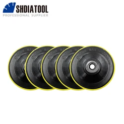 SHDIATOOL M14 oder 5/8-11 Dia 100mm/125mm Schaum Kunststoff Zurück Pads Halter Für Polieren Pads schleifen Disc Backer