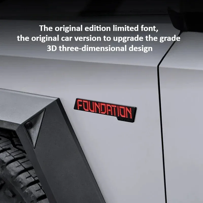 

2 шт. для Tesla Cybertruck 2024-2025, стиль автомобиля, 3D наклейка, оригинальное издание, этикетка с ограничением основы, украшение, автомобильные аксессуары