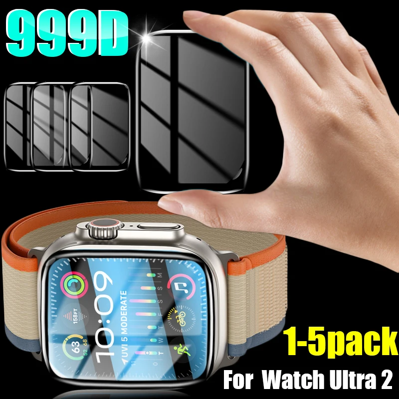 Suitable for Apple Watch Ultra 2 49mm 5-1pack Soft Protective Films Shockproof Cover for IWatch Ultra 2 Smart Accessories