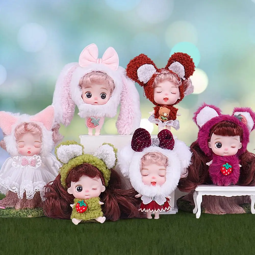 Mignon 10 cm filles poupée Figurine mobile articulé 3D mobile articulé poupées avec vêtements bricolage habiller jouet poupées