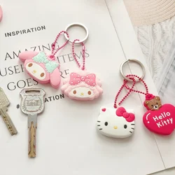 Bonito Hellokittys My Melodys Key Cover, Creative Kawaii Anime Acessórios, Home Access Key Cover, Sanrioed Pingente