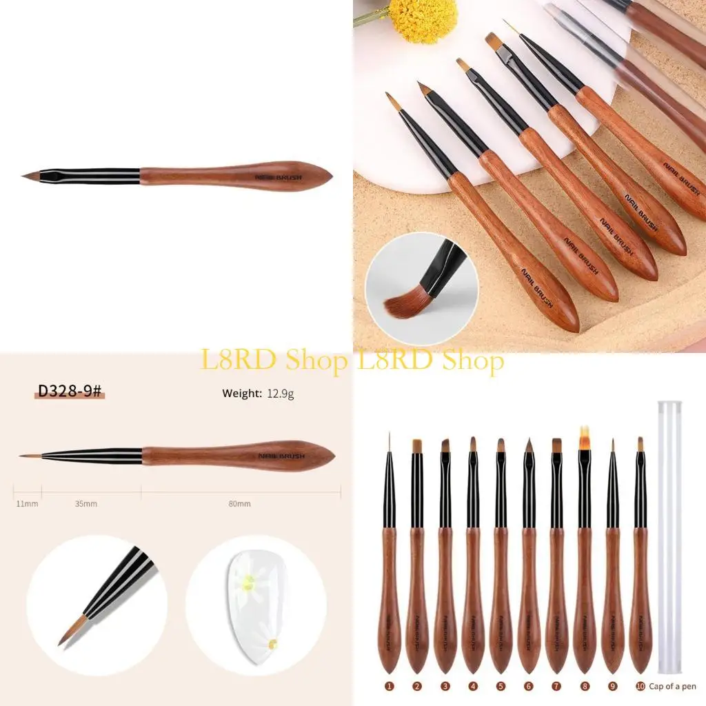 

-й роспись для ногтей кисти для ногтя кисти для ногтя кисти цветочный живопись щетка