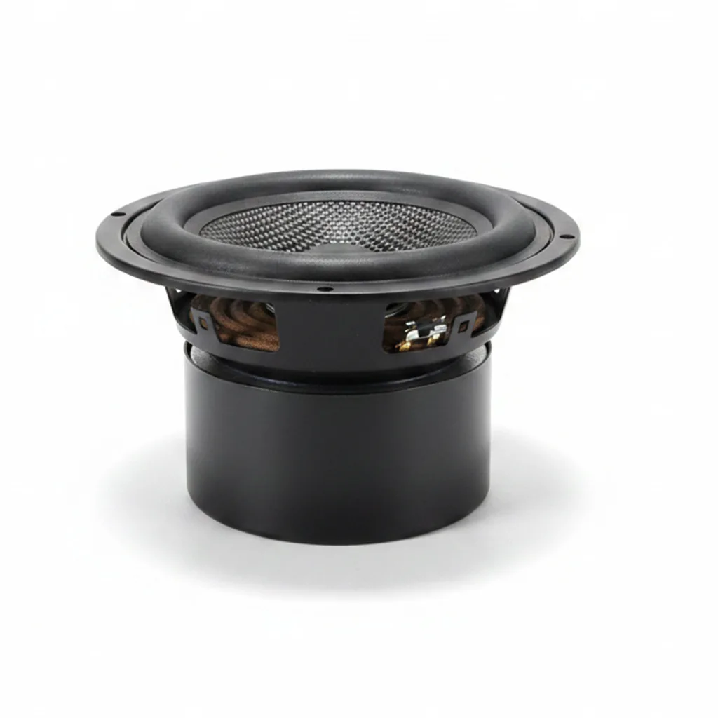 MW Audio 2 Stück 5,25" Auto-Tieftöner 50W 4/8 Ohm, Fiberglas-Membran 25mm Schwingspule Bass-Treiber – Detail 1