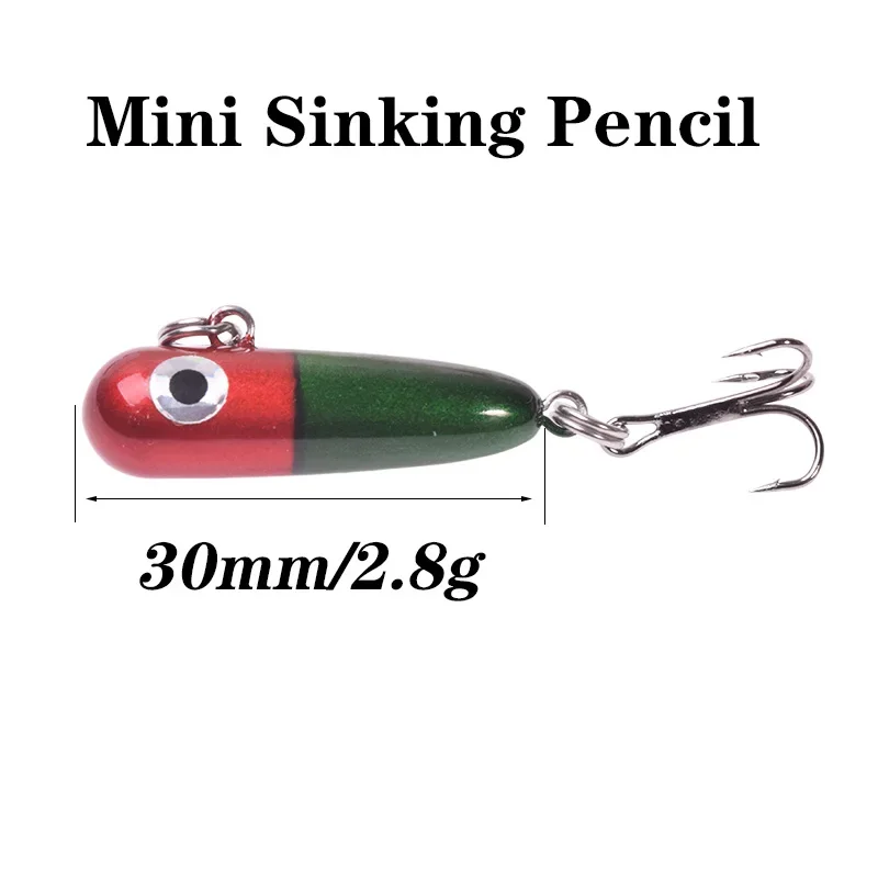 1 Pc Mini Pencil Fishing Lures Sinking Minnow Wobblers 3cm 2.8g Crankbaits Artificial Hard Bait Bass Tackle Jerkbait Pesca