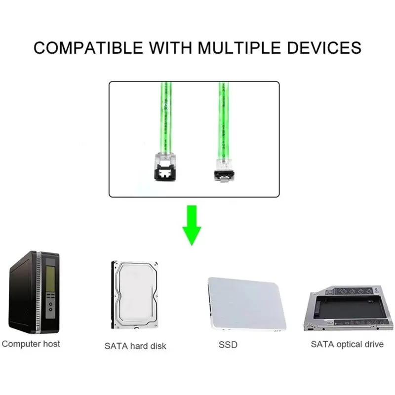 ABJF-SATA 3.0 III 6Gb/S Hard Disk Drive Data Serial ATA Straight Cable 26AWG For HDD SSD Cord Line 7Pin Sata Cable 30CM A