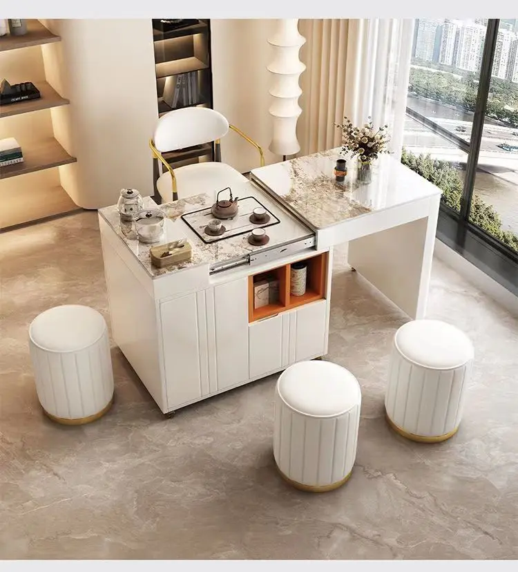 Modern Furniture Kitchen Island Central Island Unit Table Chair Set Coffee Drawer Living Room Office Dining Room Squire Table