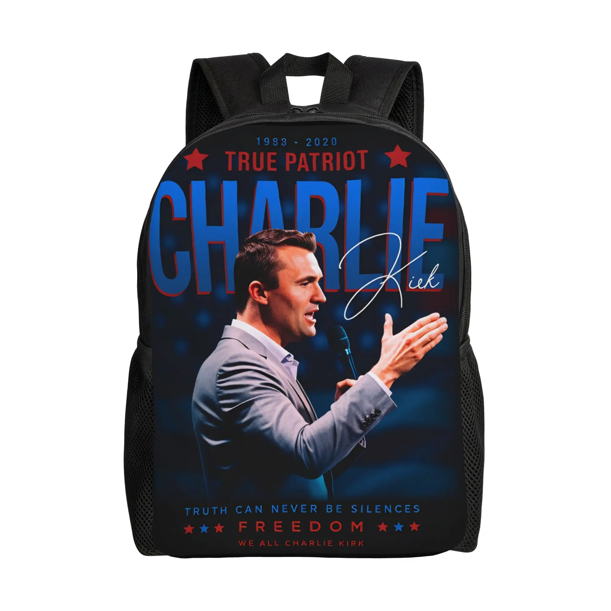 Rest in Peace Charlie Kirk Legends Backpack  Pretty Backpacks Unisex Sport Print High School Bags Colorful Rucksack