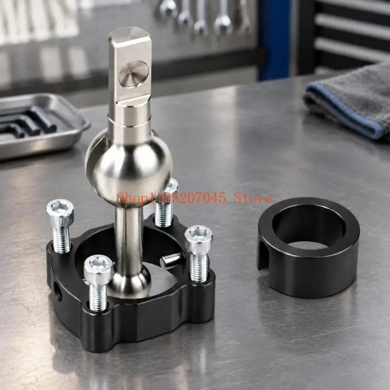 37cd Short-Throw Gear Shifter Assembly with Metal Construction, Reduced Lever Travel, Mounting Base, Circular Collar, and 14