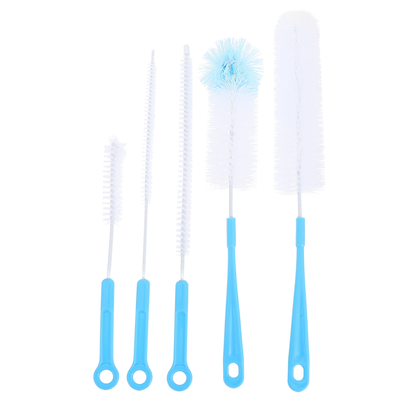

5Pcs Cleaning Brush Long Handled Bottle Baby Straw Multipurpose Brushes Blue Scrub Milk Kettle Blender Coffee Vacuum Cup