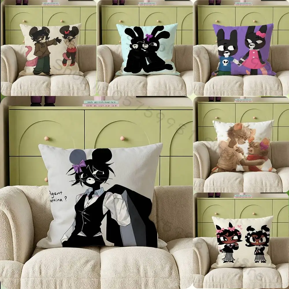 Twins At The Carousel R-Ratthew R-Rattina Gifts PillowCase Sofa Cushion Cover Suitable For Home Bedroom Room custom Decor