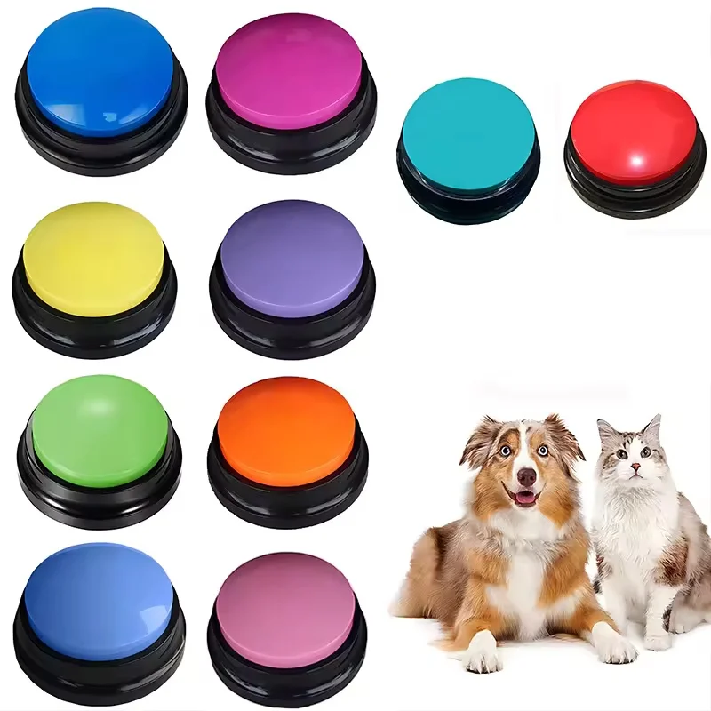 Hundespielzeug mit Aufnahmefunktion, Sprachknopf für Haustiere, Sprechende Glocke für Hundetraining, Sprachlernspielzeug für Hunde, Sprachkommunikation und Befehlsinlernung – Detail 2