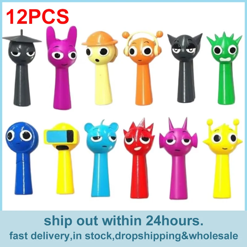 12pcs/set Sprunk i Figure Toys Cute S prunki Wenda Action Figurine S imon Oren Tunner Ornament Fans Children Birthday Toy Gift