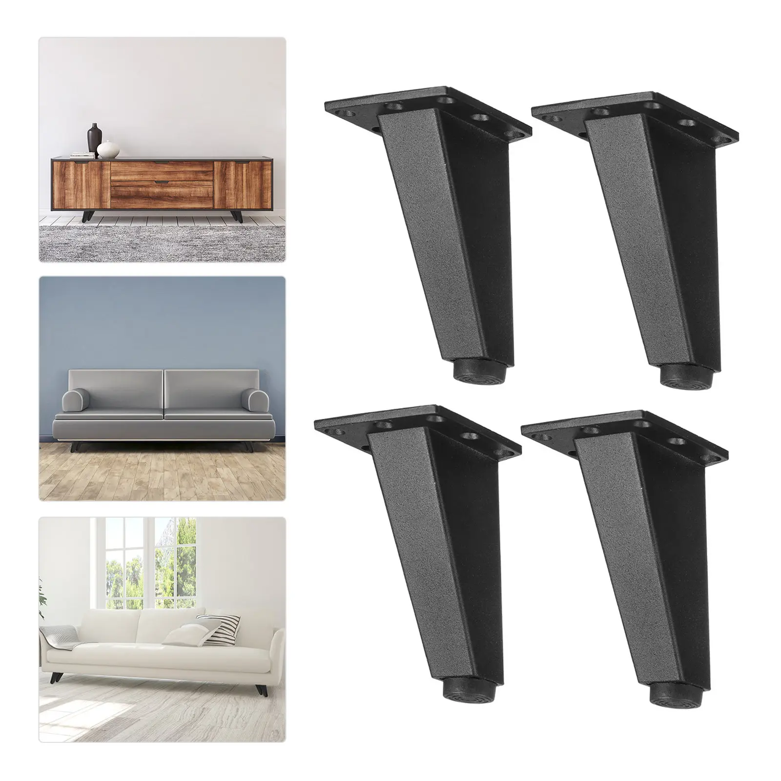 

4Pcs Aluminum Alloy Furniture Legs Strong Support for Sofa Cabinet Table Chair Bathroom Tea Table Feet Furniture Support Leg