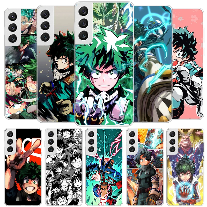 My Hero Izuku Deku Cover Phone Case For Samsung Galaxy S24 Ultra S23 S22 S21 S20 FE S10 Plus S10E S9 S8 + Soft Fundas Shell