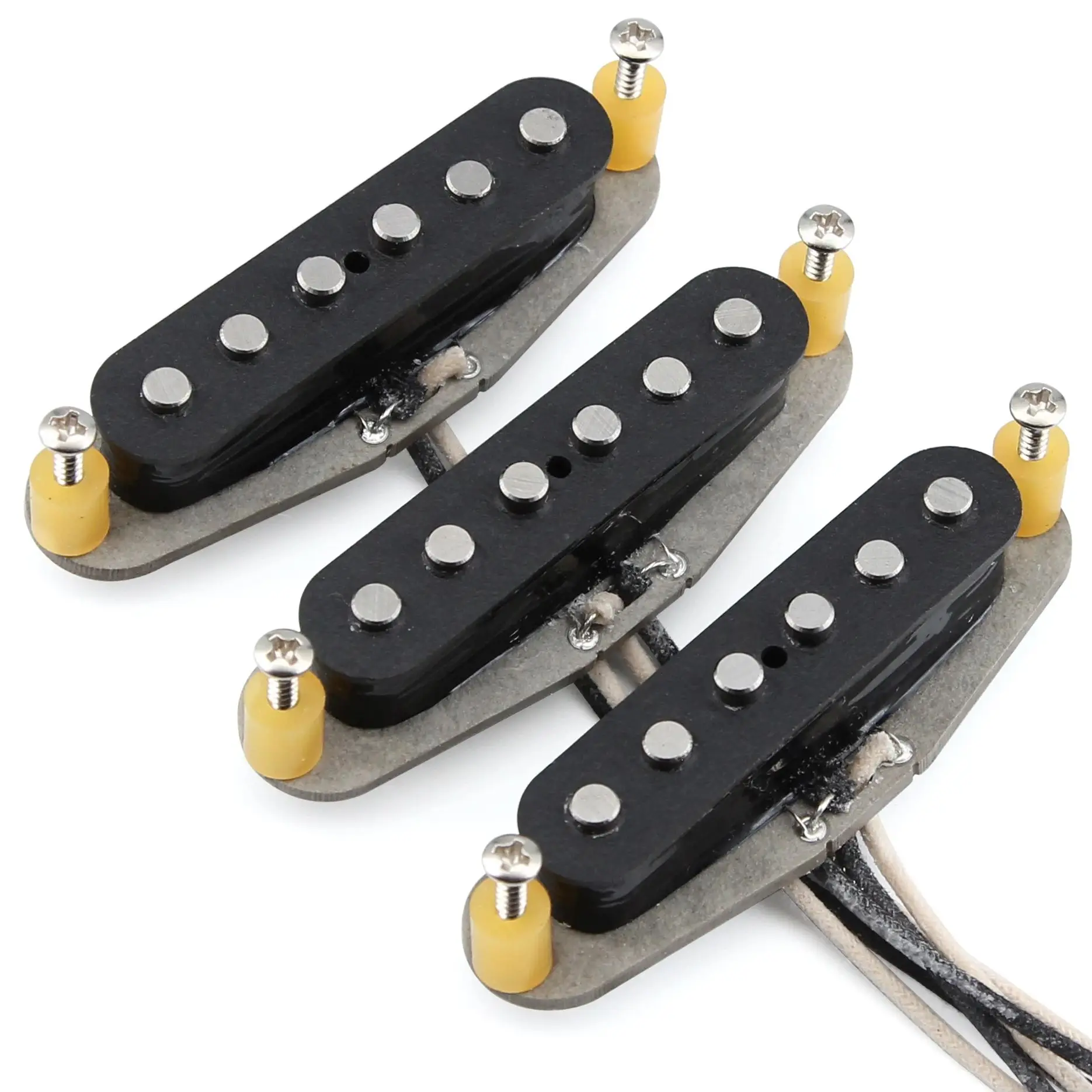 

FLEOR 3pcs Alnico 5 Electric Guitar Pickup Single Coil 52/52/52mm Blues Vintage Clean for SSS Guitar Parts