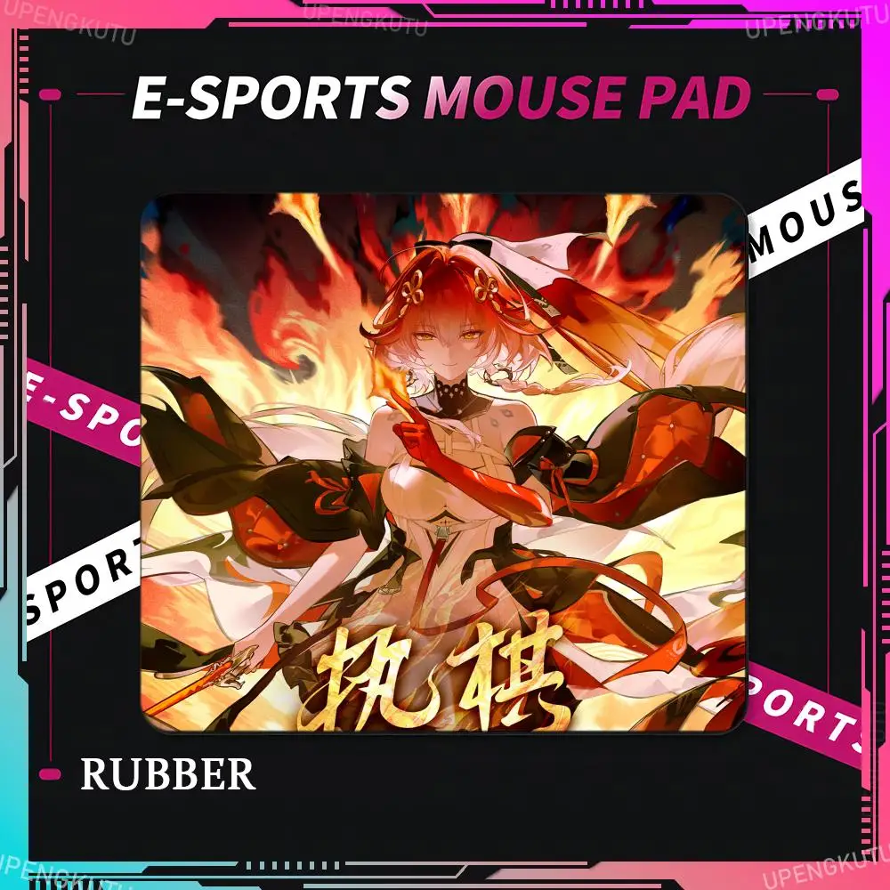 W-uthering Waves Changli Anime HD MousePad Kawaii Keyboard Pad Sexy Beauty E-sports Gamer Accessories Lock Edge Rubber Mouse Pad