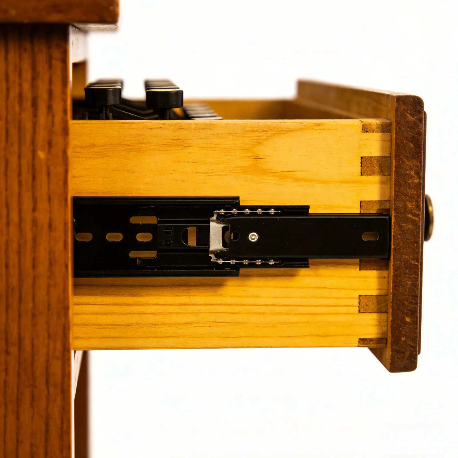 

Комплект из 2 направляющих для выдвижных ящиков, полного выдвижения, нижнего крепления, 4 дюйма, телескопические, трехсекционные, на шарикоподшипниках, бесшумные, для домашней мебели