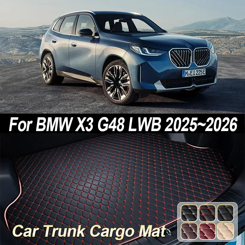 

Car Trunk Mat For BMW X3 2025 G48 LWB 2026 Leather Cargo Boot Mats Storage Cushion Carpet Pad Scratch-resistant Auto Accessories