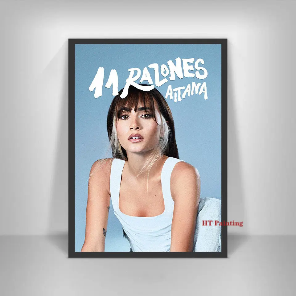 Aitana Ocana Singer Portrait Poster 11 Razones Music Canvas Painting Wall Art Pictures For Living Room Home Decor Fans Gift