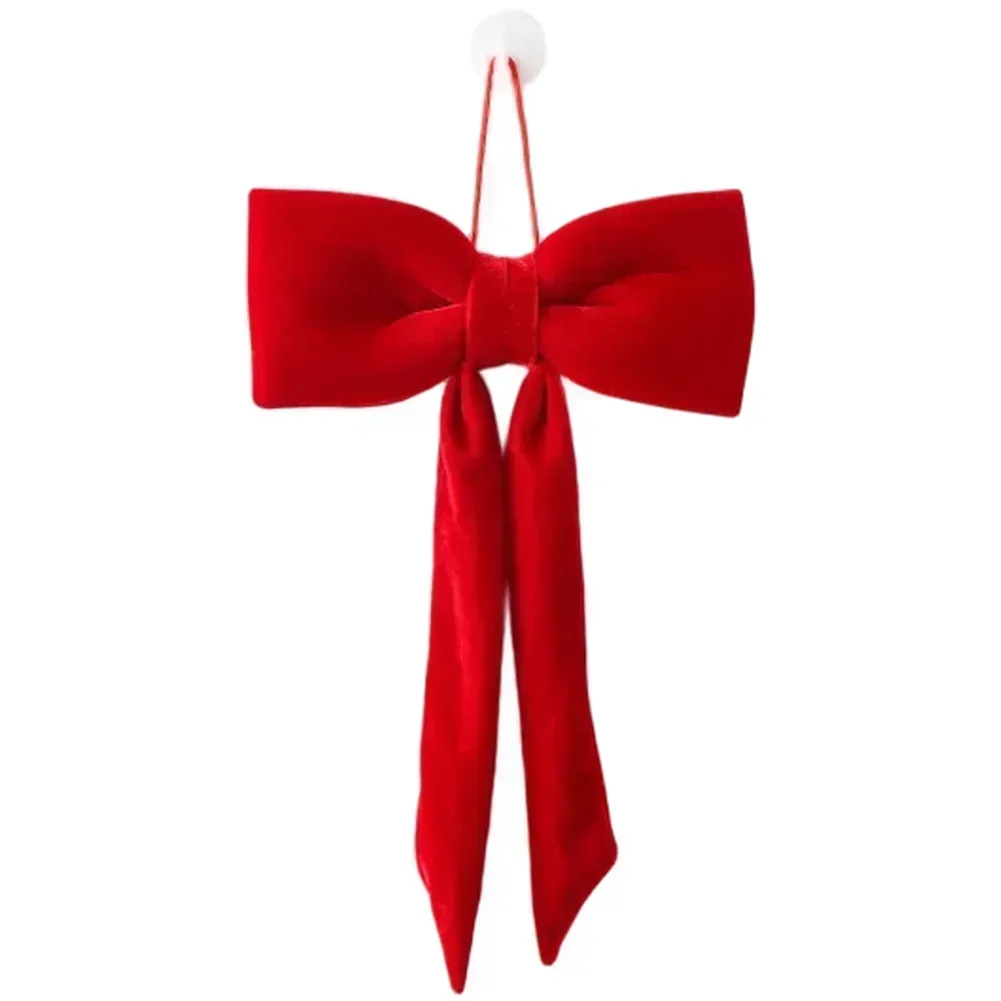 

Elegant Velvet Bow Decorations for Christmas Tree and Window Hanging with Soft Fabric and Modern Minimalist Design