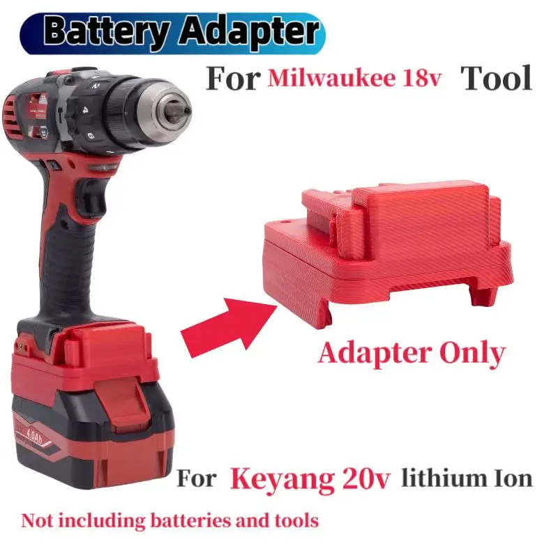 

For Keyang 20V Lithium Battery Adapter Converter Converter To Milwaukee 18v Brushless Cordless Tools (Only Adapter）