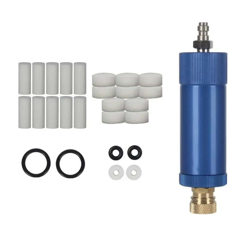 Oil And Water Separator Air Tool Accessory 30MPA Air Compressor Filter Automatic Drainage Oil Water Aircraft-Grade Aluminum For