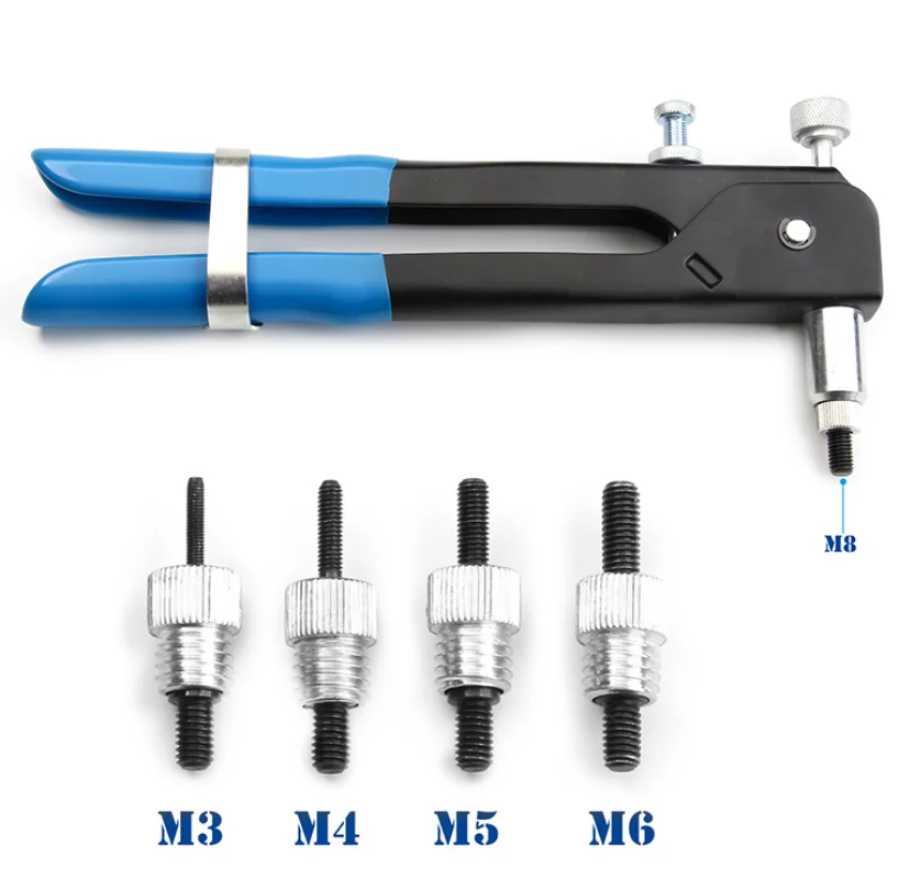 Manual Rivet Nut Gun with Gun Head M3/M4/M5/M6/M8  Axel Bearing Removal Tooling Hand Riveter Rivet Nut Tool