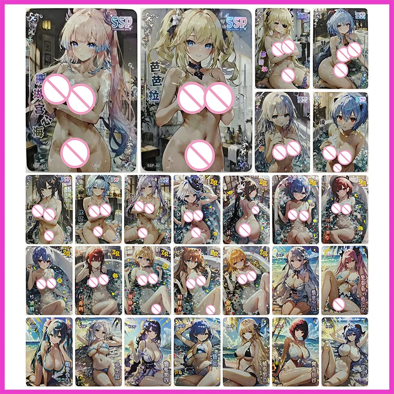 

Аниме Goddess Story Rare SSP ZR SGP Коллекционная карта Fischl Makima Sexy Miku Frieren Rem Ganyu Игрушки для мальчиков Подарок на день рождения