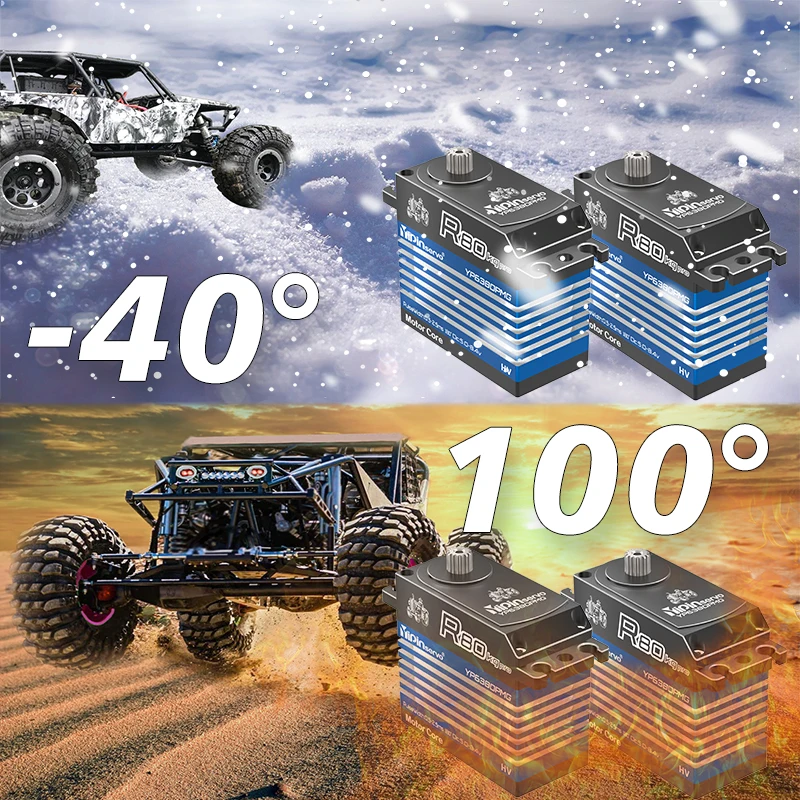 Yipinservo Waterproof Full Metal 80kg Servos 1/6 RC Scale Big Model Large Torque High Speed Crawler Accessories With Free Gift