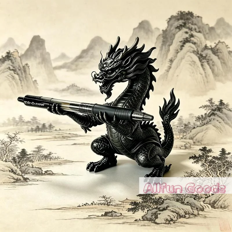 [TG835]1Pcs 3D Printed Dragon Shaped Pen Holder Oriental Myth Vintage Style Dragon Stationery Storage Plastic Cartoon