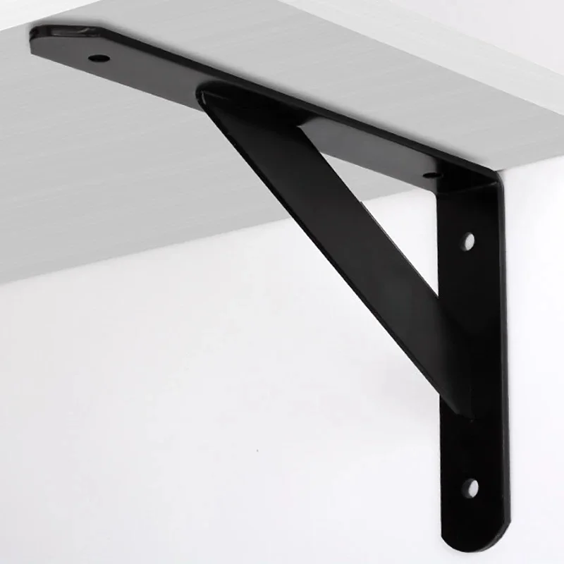 6/4/2pcs 6/8/10/12 Inch Metal Shelf Bracket L Shape For Decor Home Displaying Thickened Corner Brace Shelf Right Angle Bracket