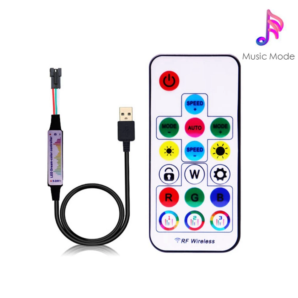 Christmas WS2812B Colorful LED String Party Lights Music Control WS2812 Led Light Dream Color Addressable Waterproof IP67 DC5V