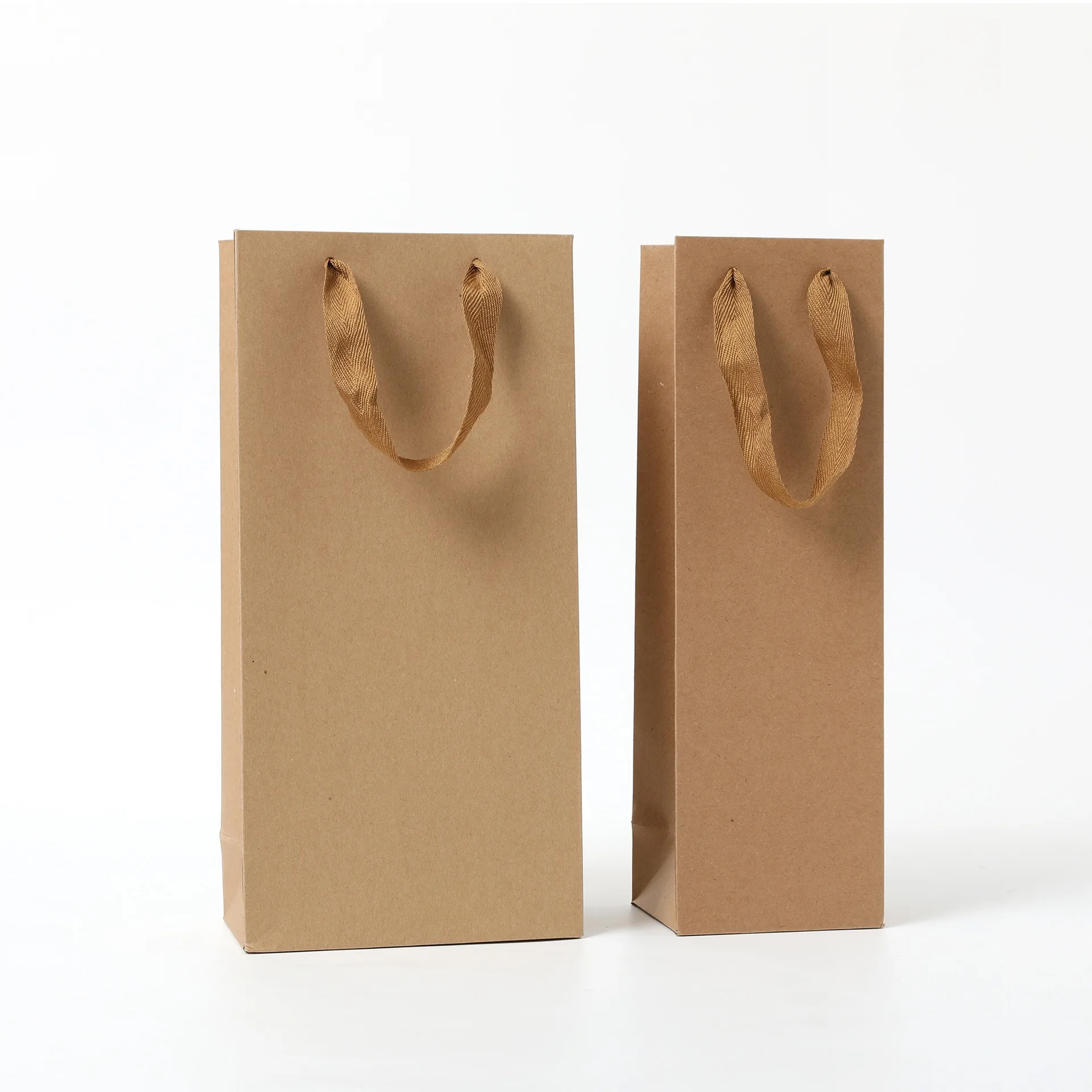 Rotweinverpackung Geschenktüten 6/12 Stück Kraftpapier Einzel-/Doppelflasche Weinverpackungsbeutel Leinengriff Seil GeschenkverpackungVIE LENTE – Detail 4